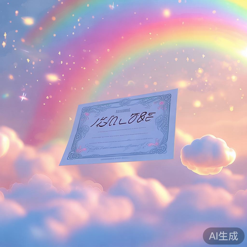 萌系奖状图片：梦幻小确幸