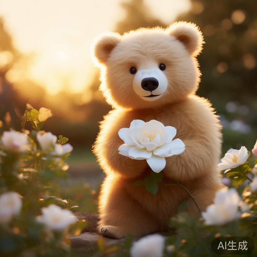 栀子花图片：小熊抱抱的软软时光