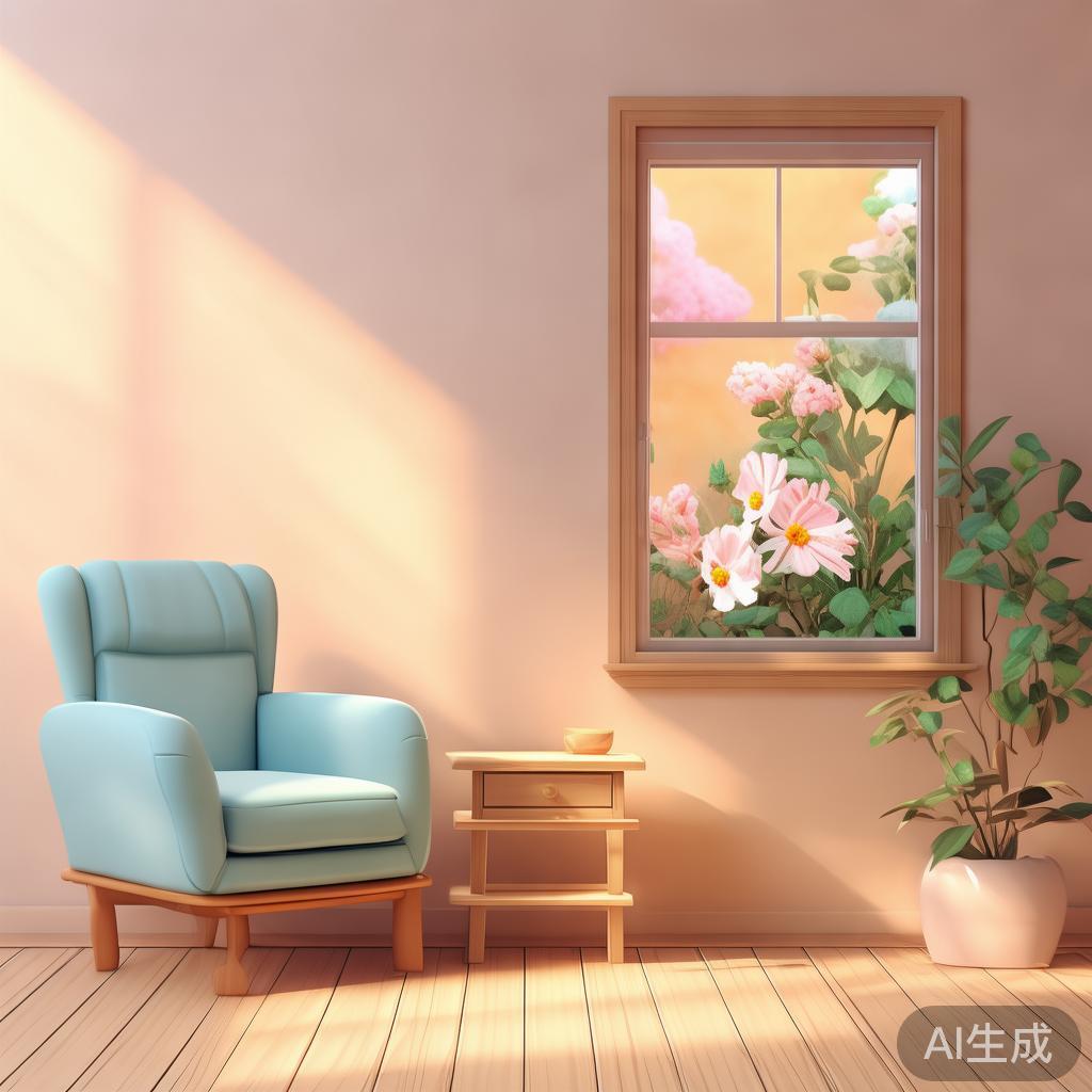 卡通温馨淡雅风简历背景图片