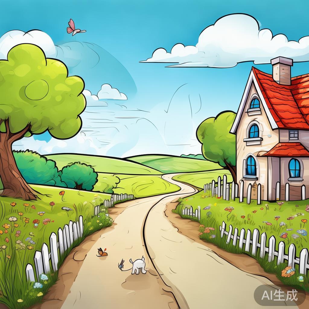 卡通素描美式开放图片