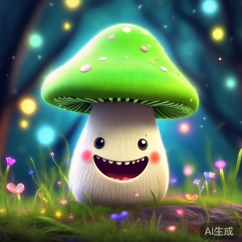 萌系卡通蘑菇动漫图片