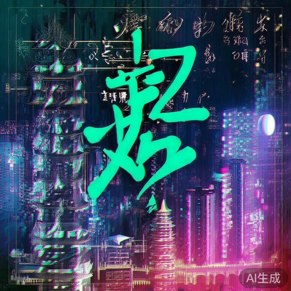 赛博古韵PPT背景图片