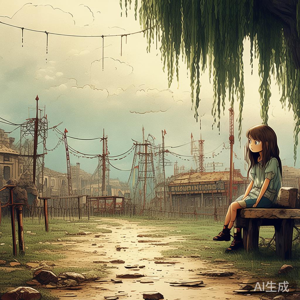 淘宝素材大背景图片：卡通旧梦落寞