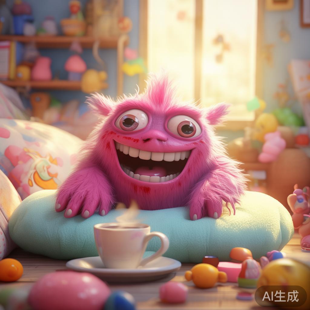 过敏皮疹小怪兽的温馨图片