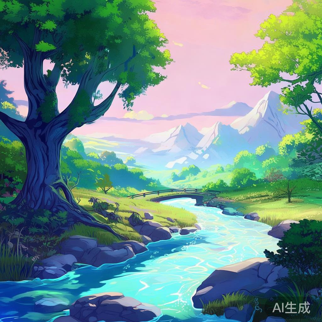 治愈动漫风风景素描图片