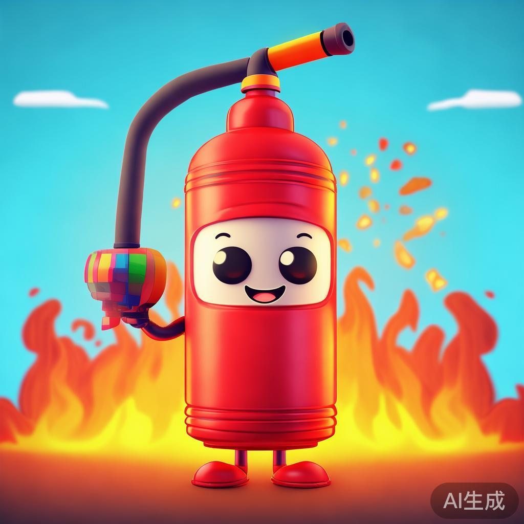 萌系灭火器动漫图片
