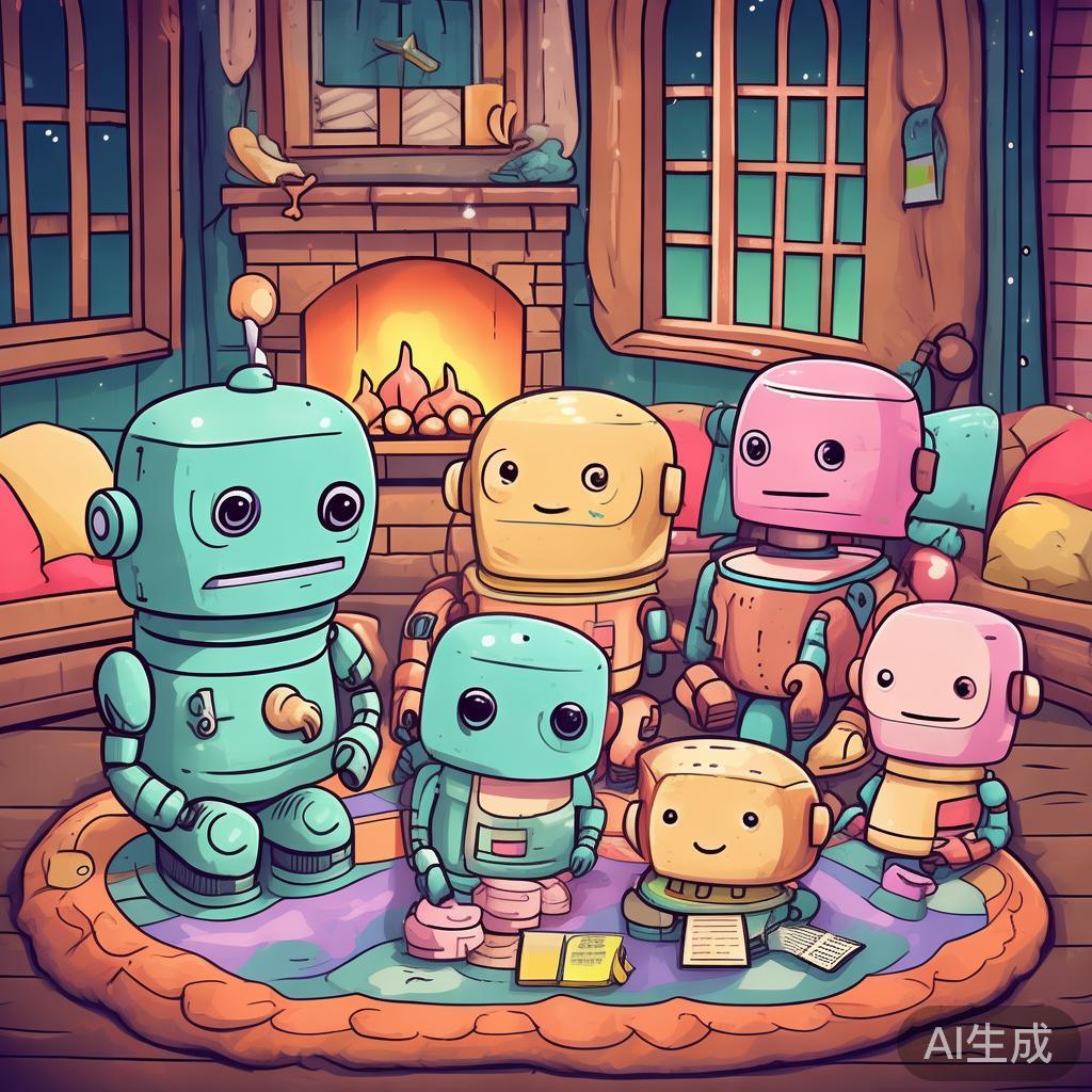 卡通温馨简笔机器人图片大全