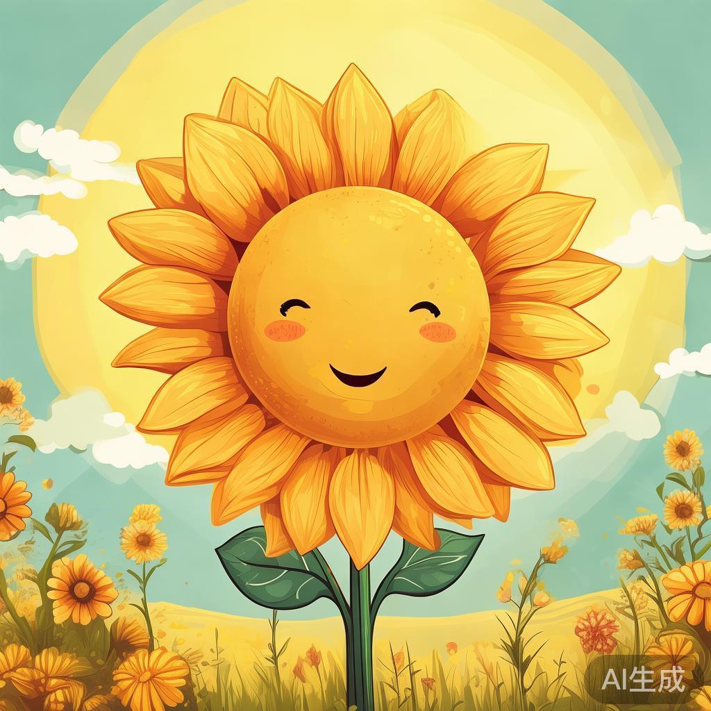 卡通小太阳花暖暖图片