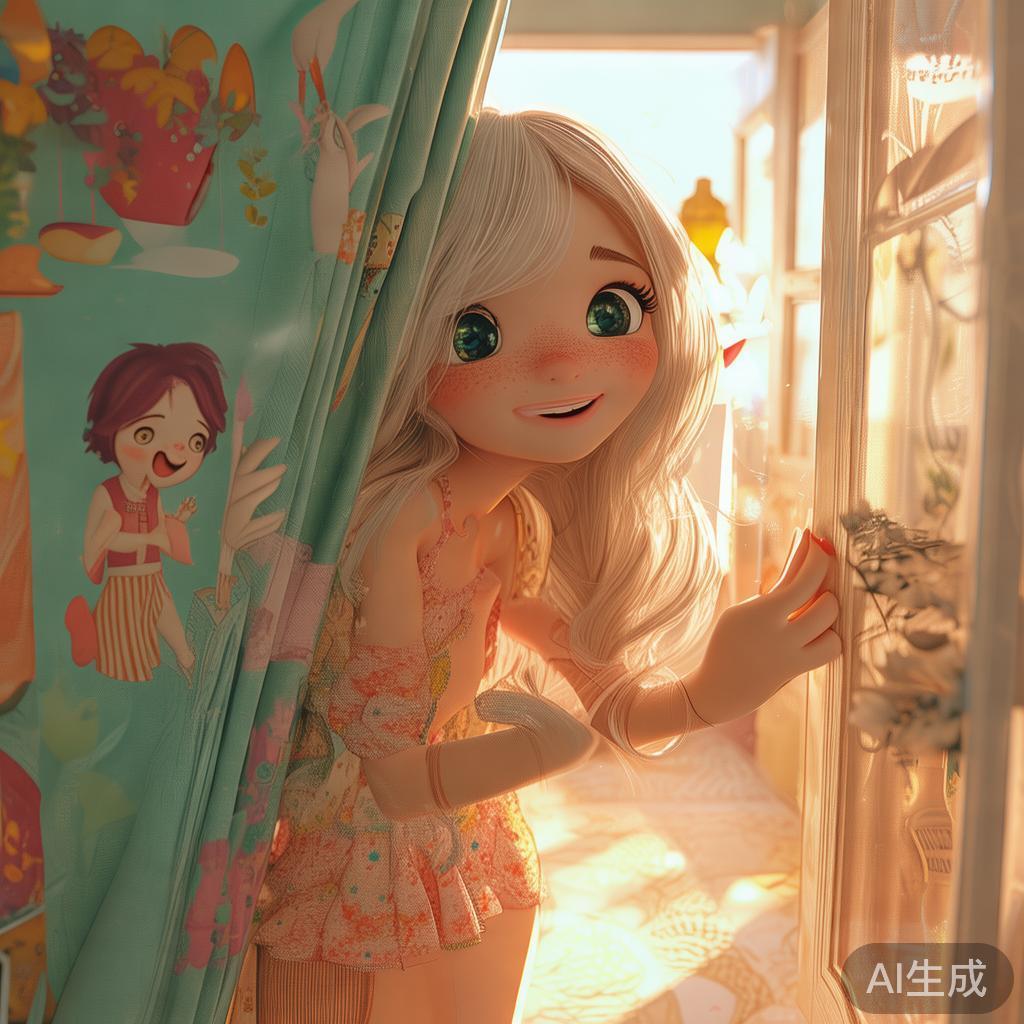 卡通美女换衣偷偷看温馨图片