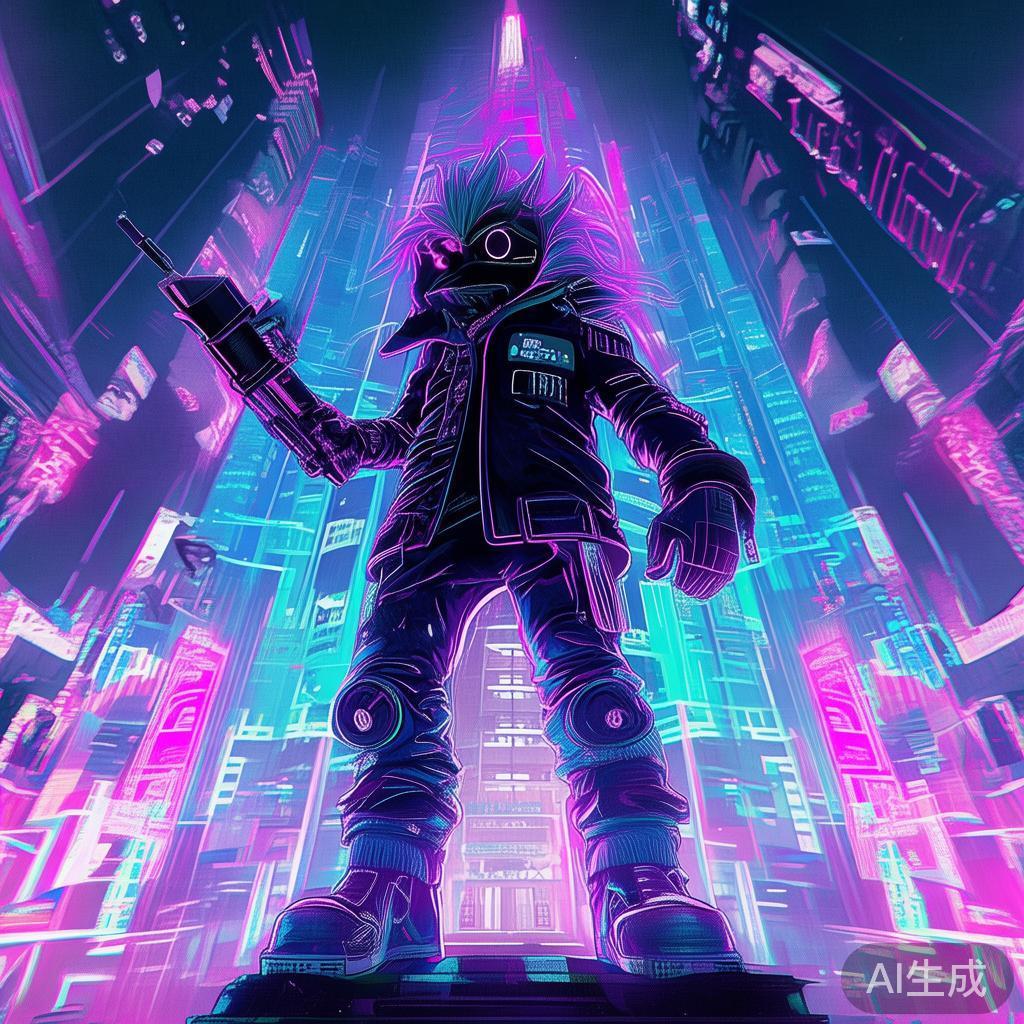 赛博卡通酷炫背景图片