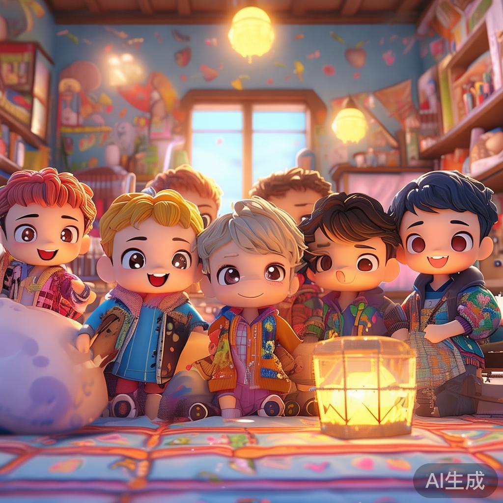 EXO萌系动漫温馨图片