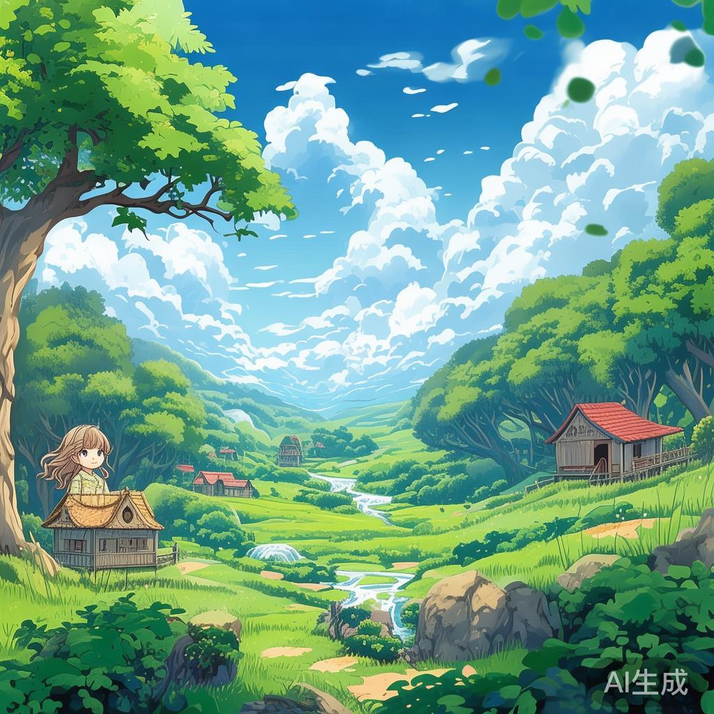 日系动漫风word背景图片