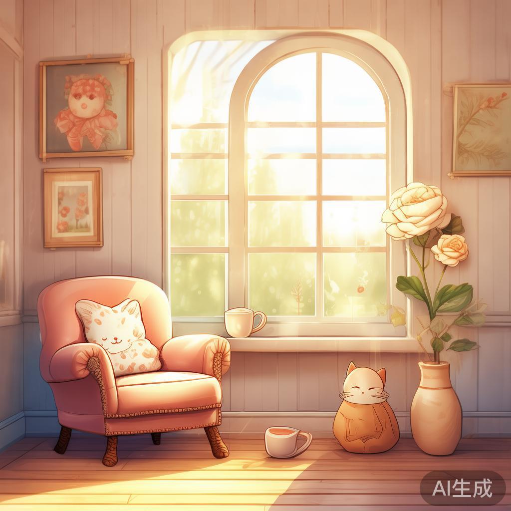 温馨淡雅卡通桌面背景图片