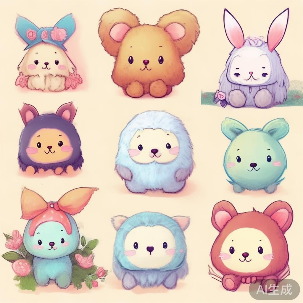 可爱卡通素描图片大全