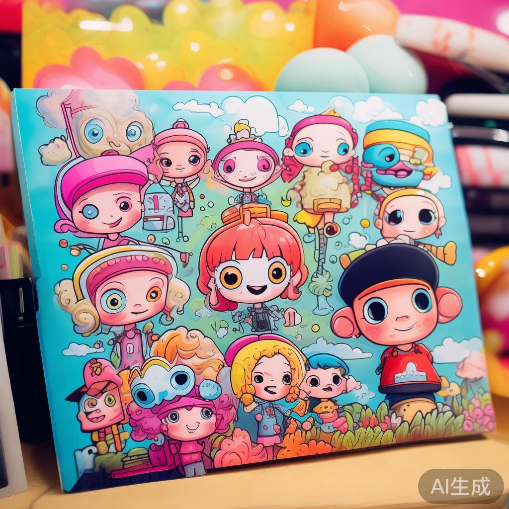 萌系卡通素描海报图片