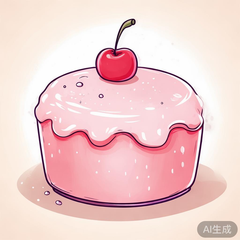 软萌蛋糕简笔画图片