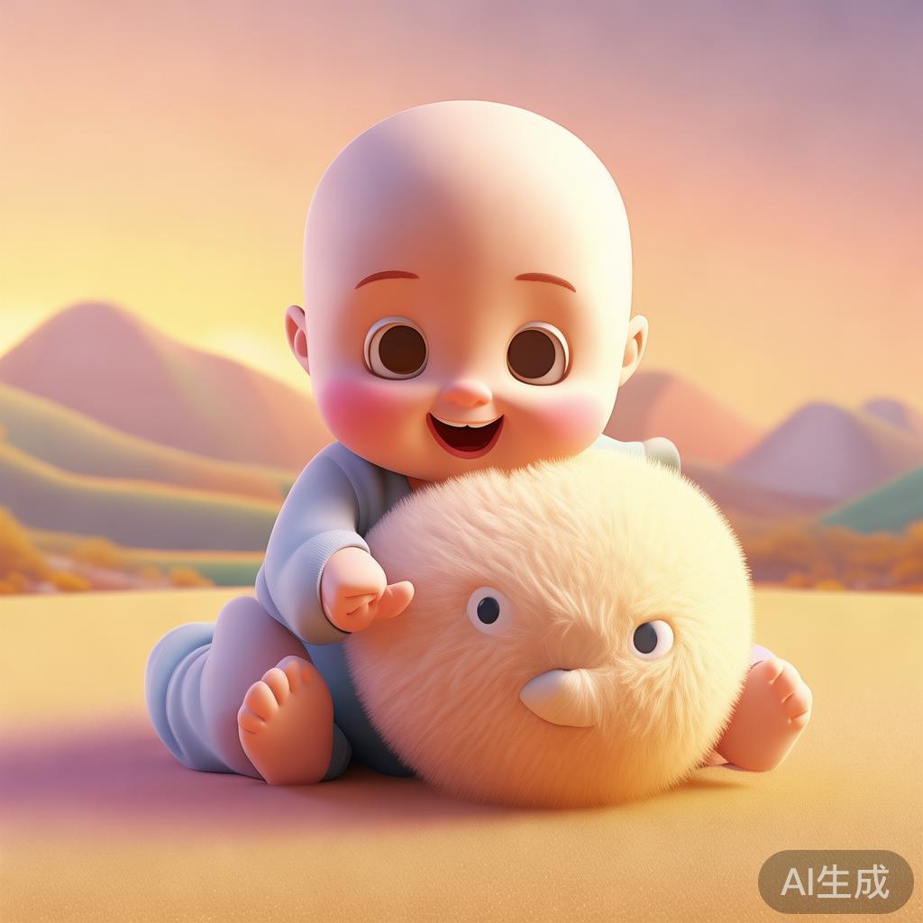 唯美卡通萌宝图片：可爱婴儿