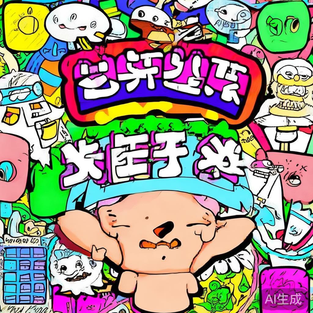 萌趣卡通素描画展海报图片