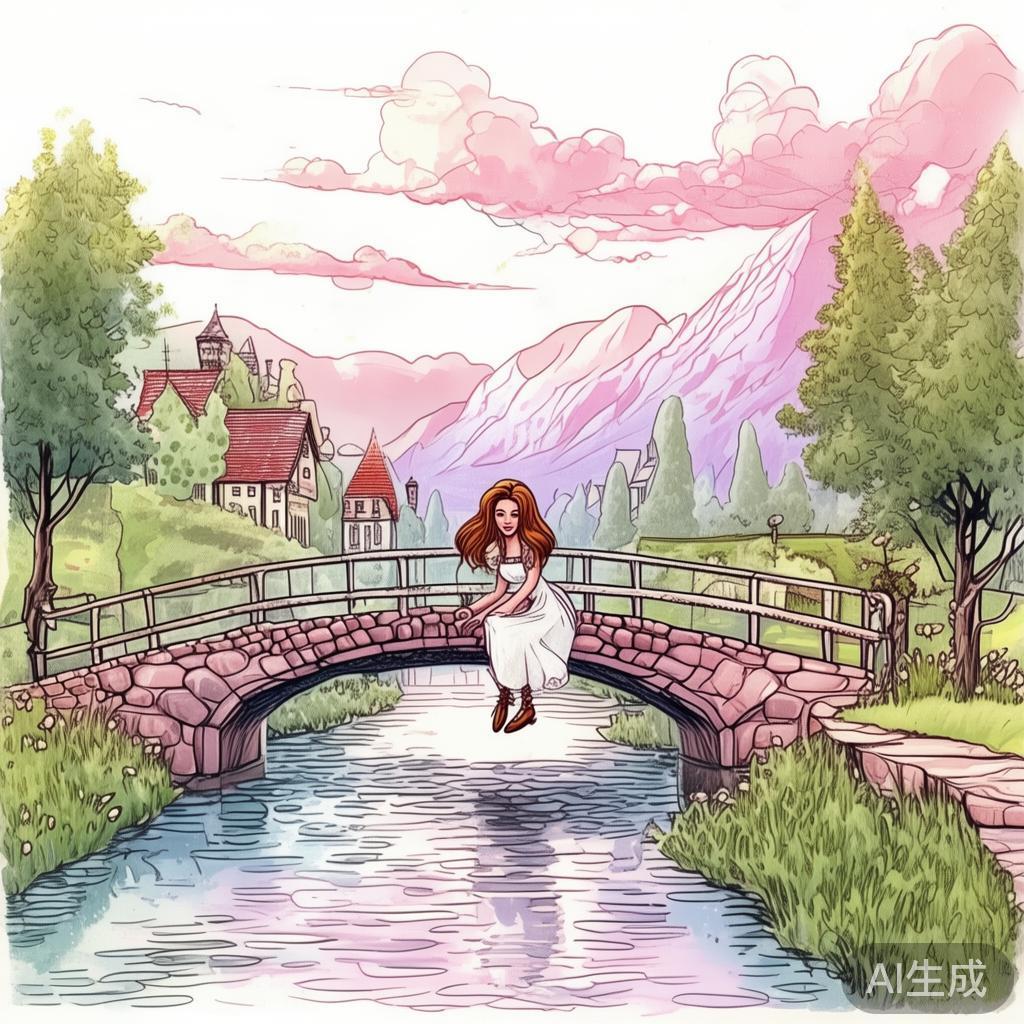 欧美唯美卡通素描图片