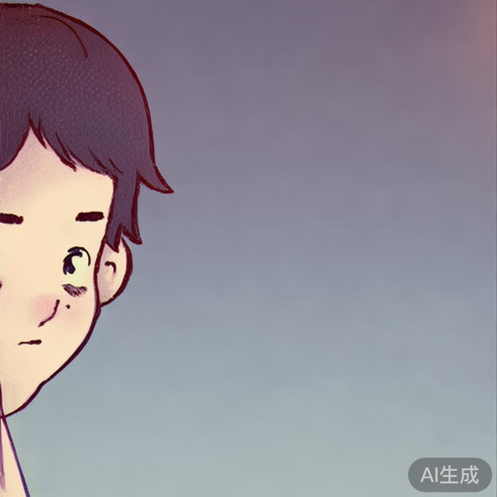 卡通小伤感背影图片