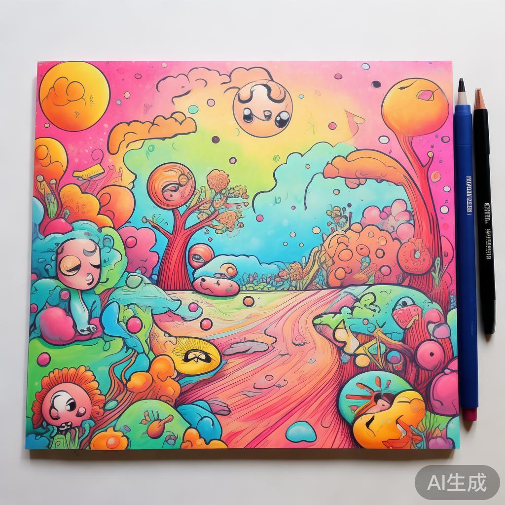 手绘插画卡通素描风格图片