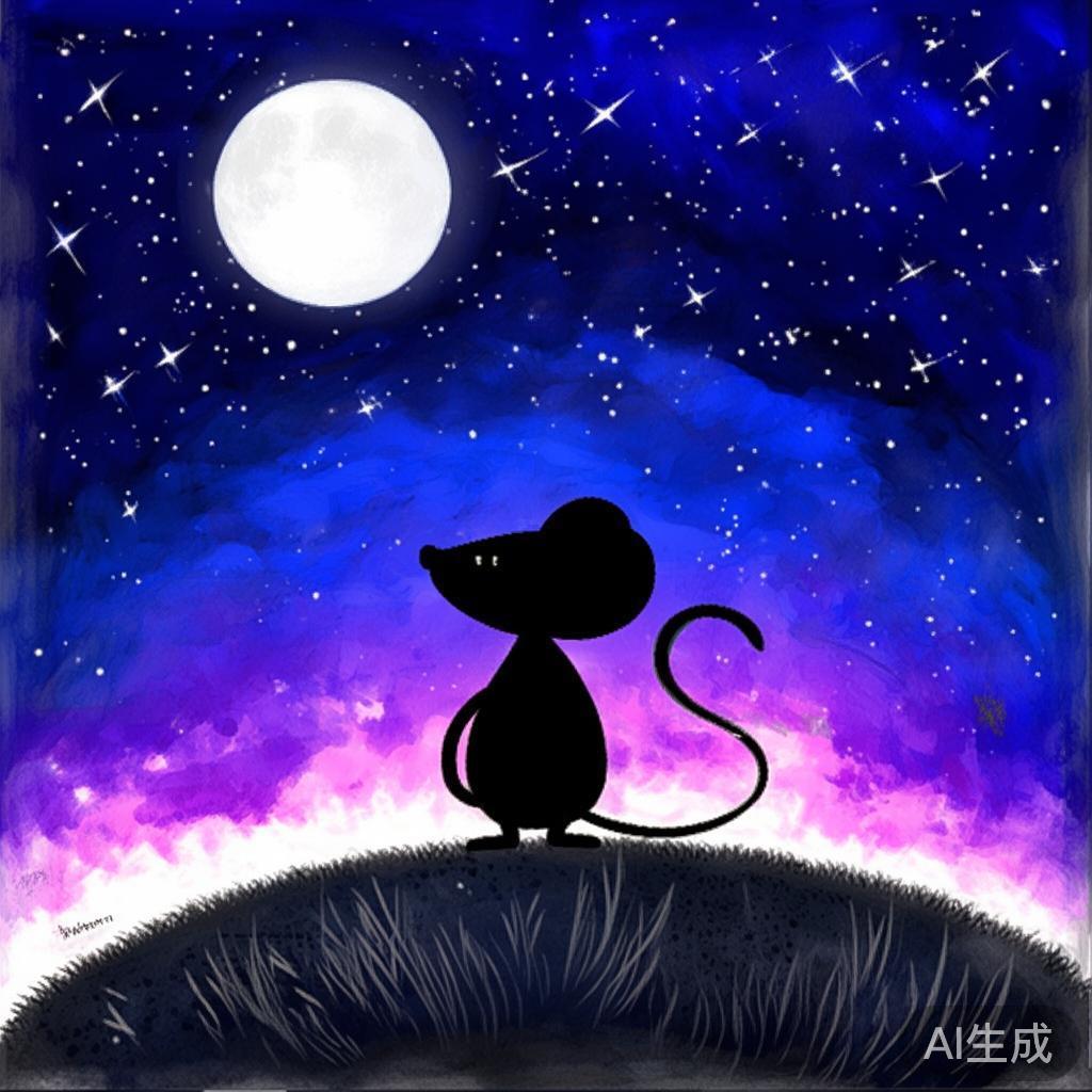 卡通老鼠简笔画图片：孤影集