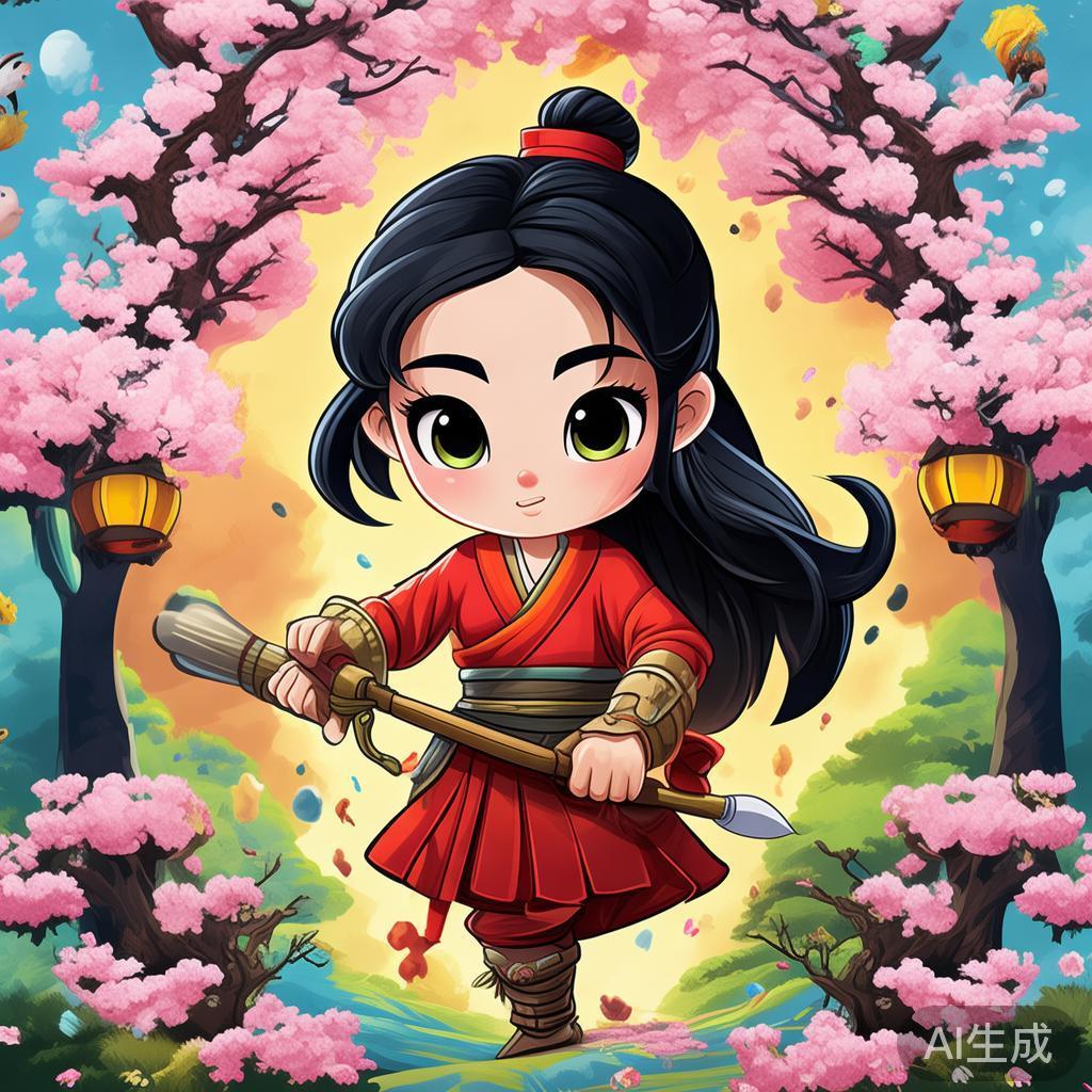 卡通萌花木兰海报图片