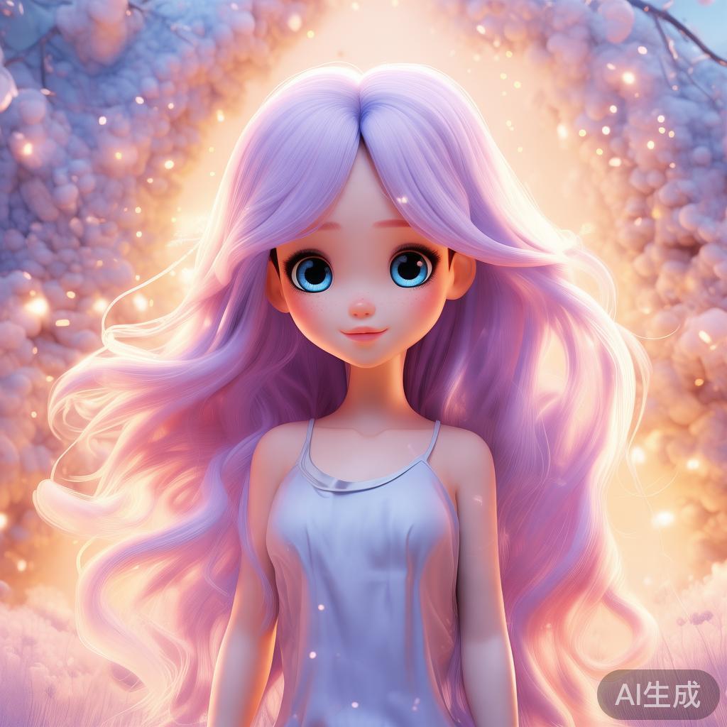 温馨治愈系美少女二次元头像图片