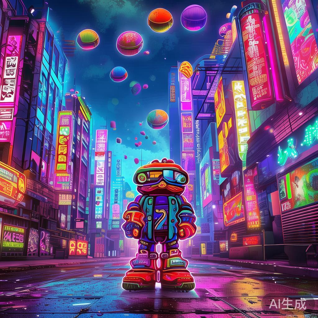 赛博卡通霓虹背景图片大全