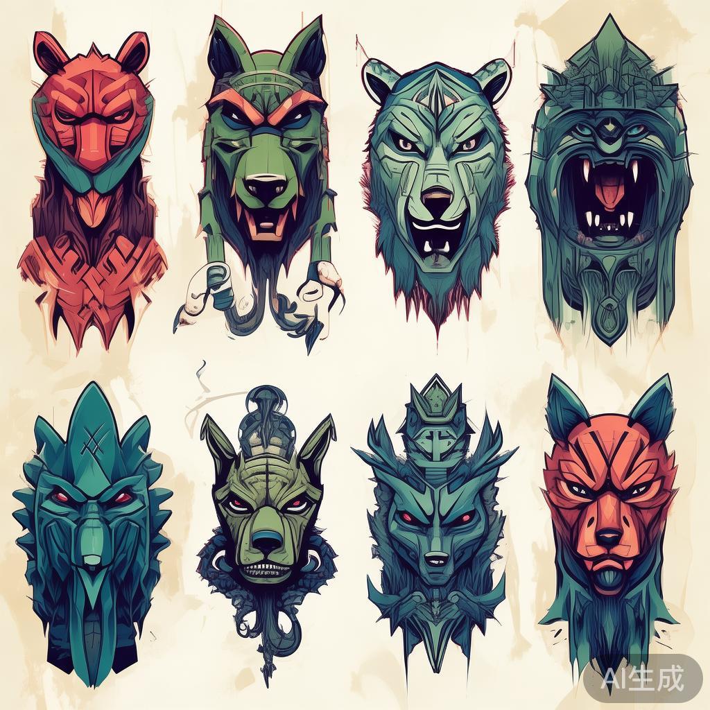 卡通素描图腾纹身图片集