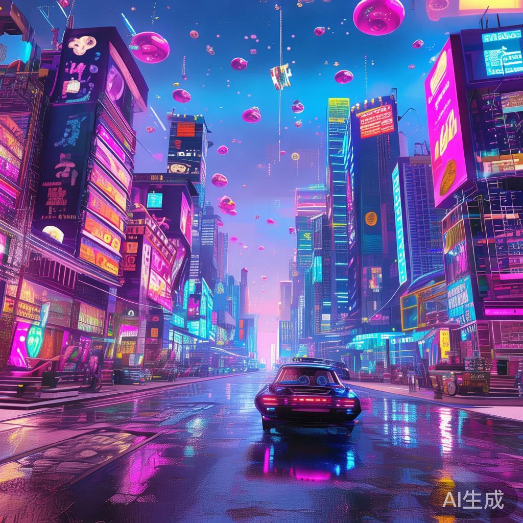 赛博霓虹卡通唯美图片壁纸