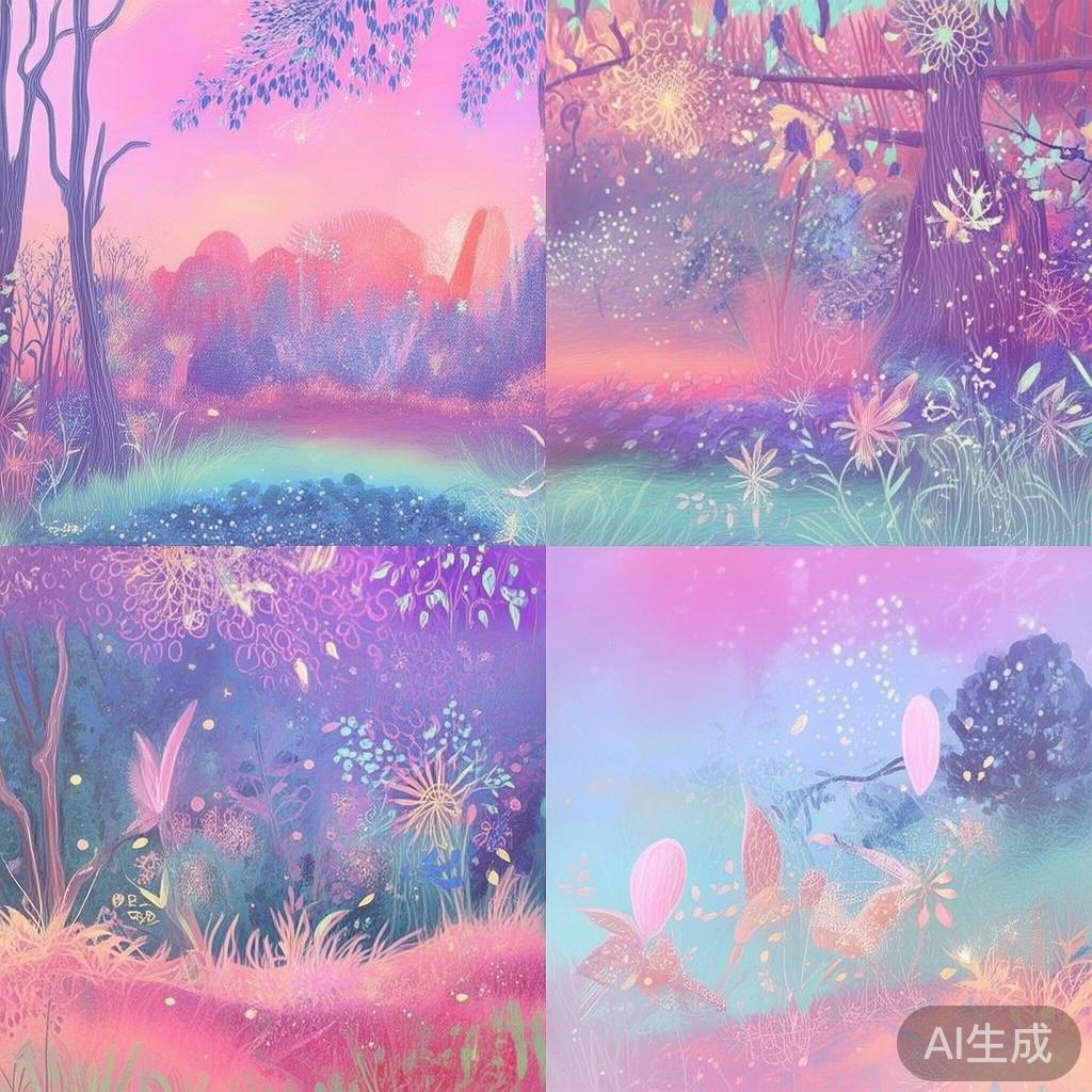 卡通唯美手绘插画图片