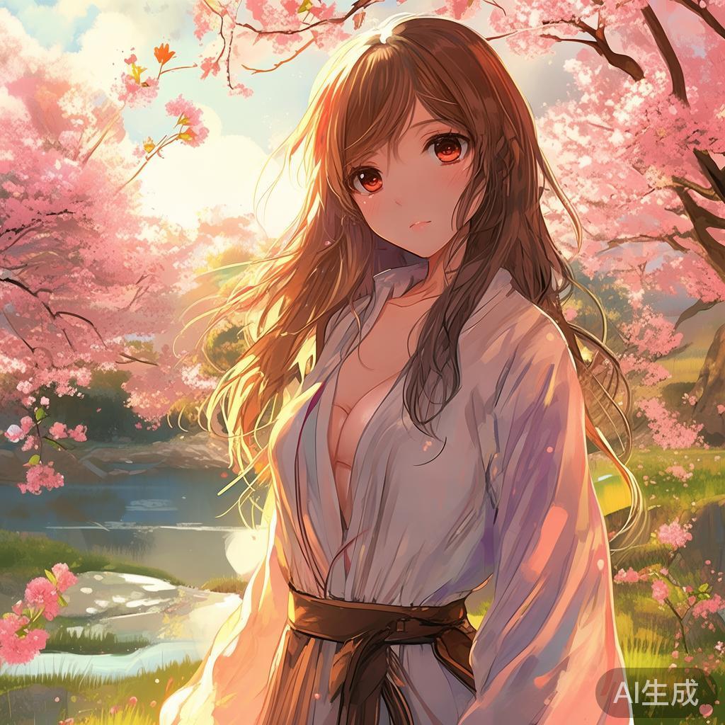 动漫风美女桌面背景图片