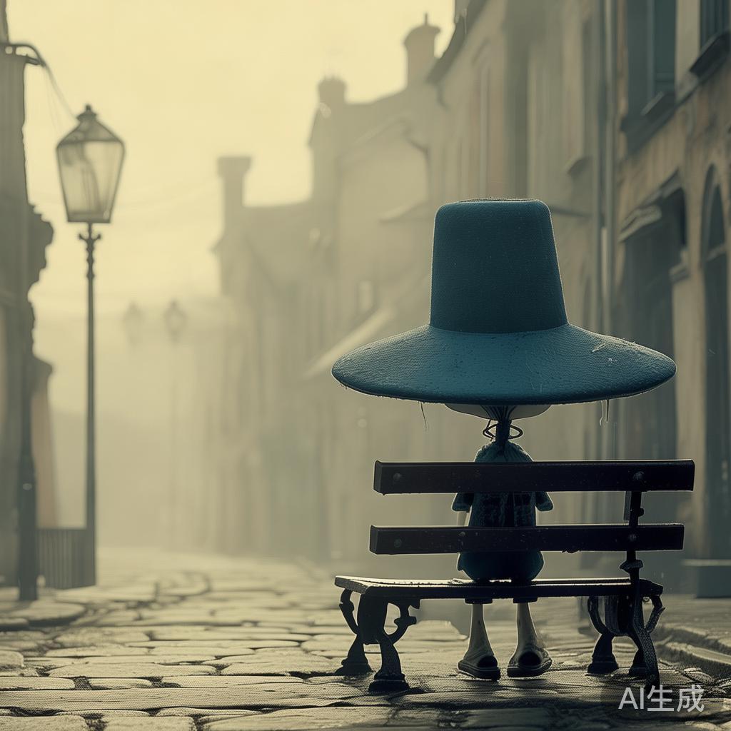 落寞卡通帽子图片，旧时光里的孤寂