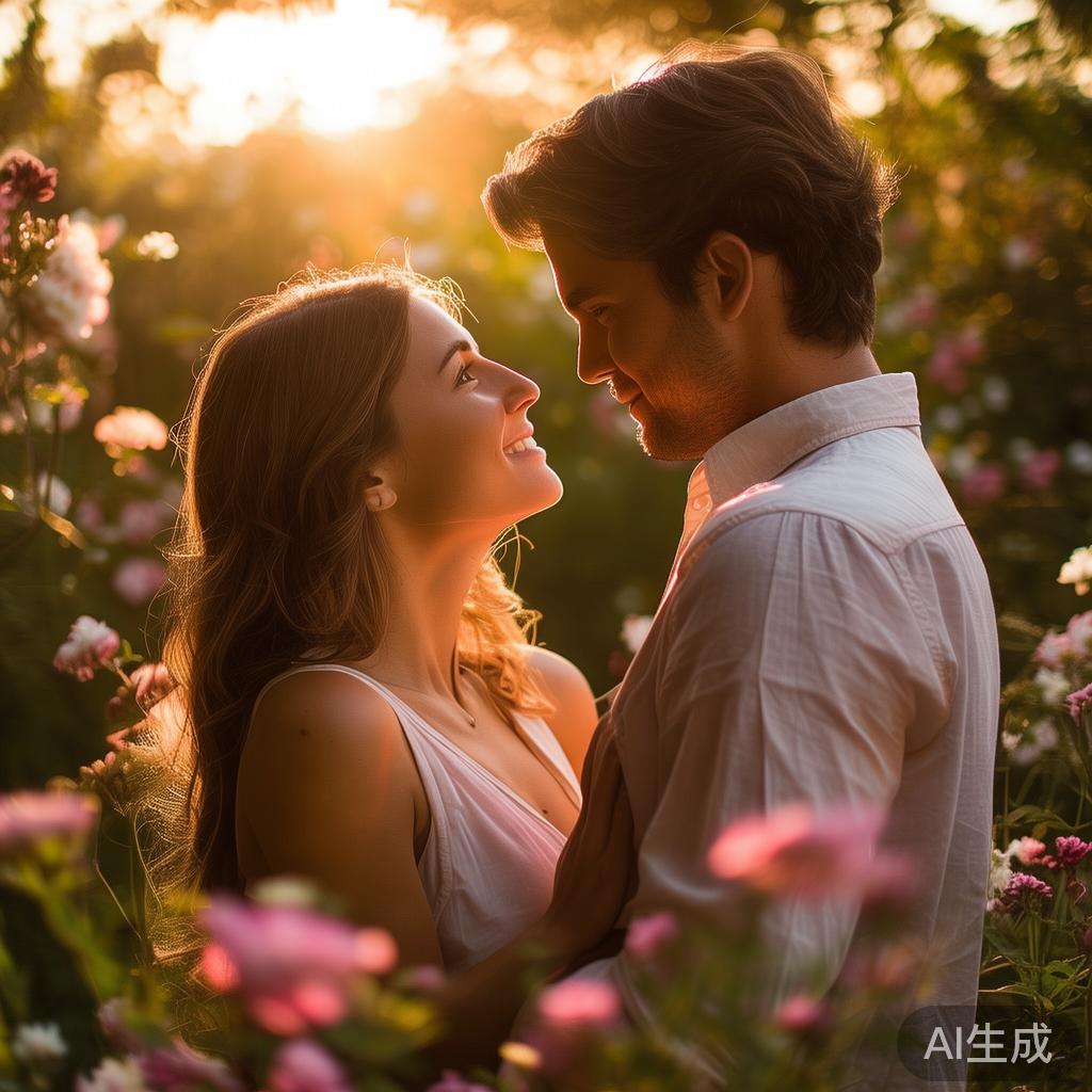 男女甜蜜互动图片