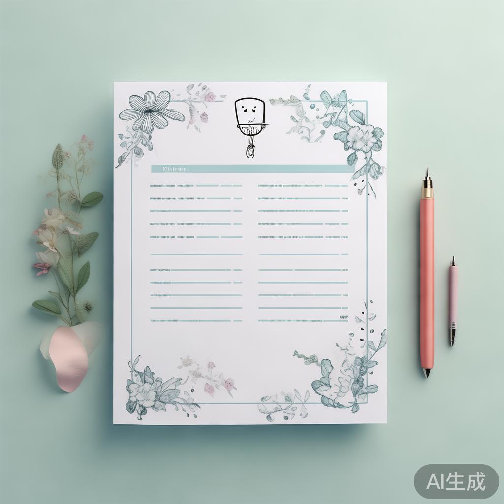 简历图片淡雅萌系