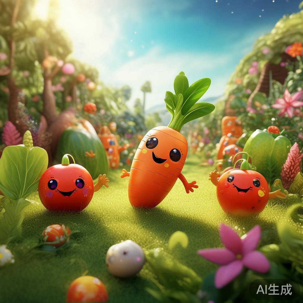 童话蔬菜卡通唯美图片