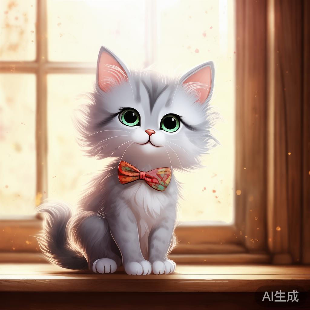 卡通素描可爱小猫咪图片