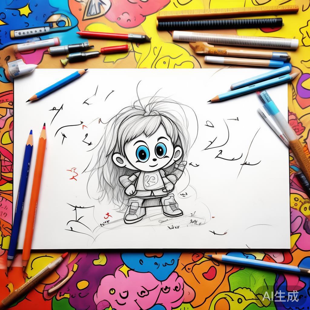 卡通素描海报制作教程图片