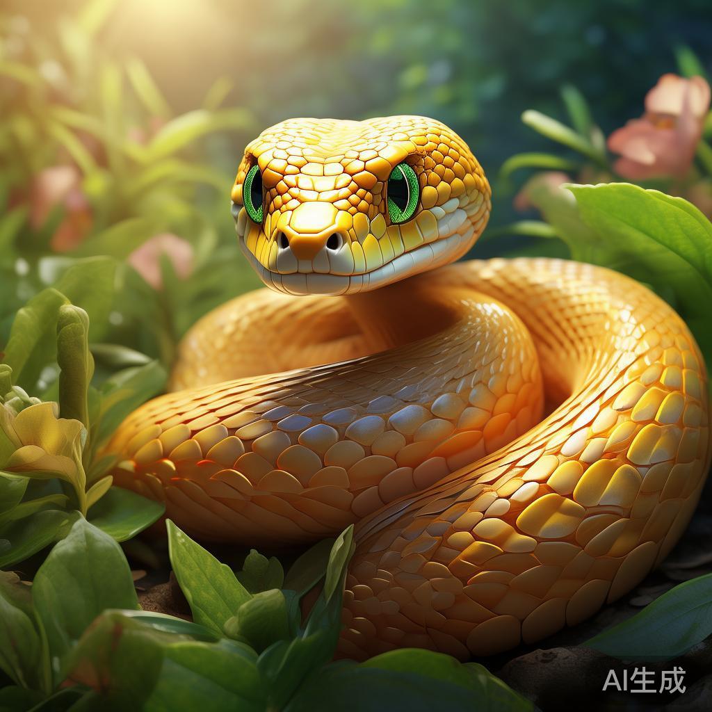 暖萌美女蛇图片