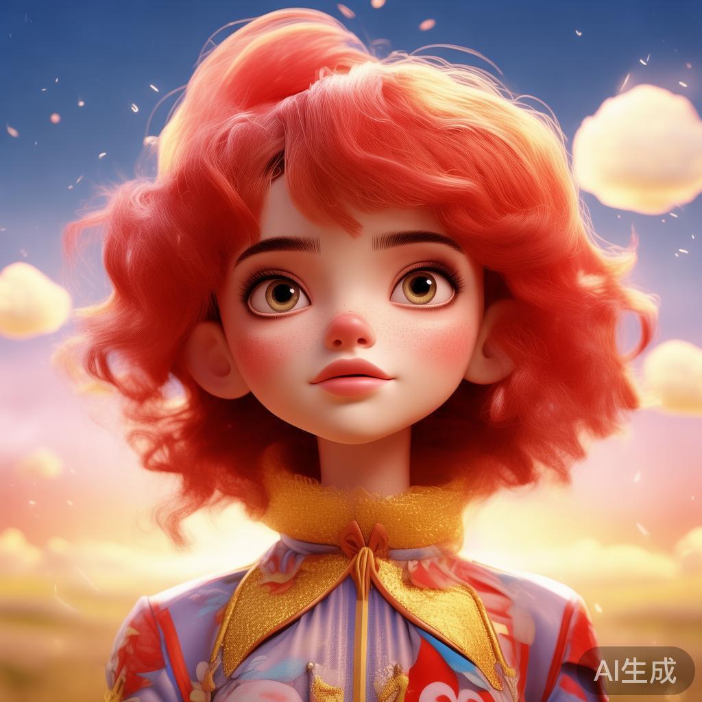 头像图片：红旗绘梦卡通韵