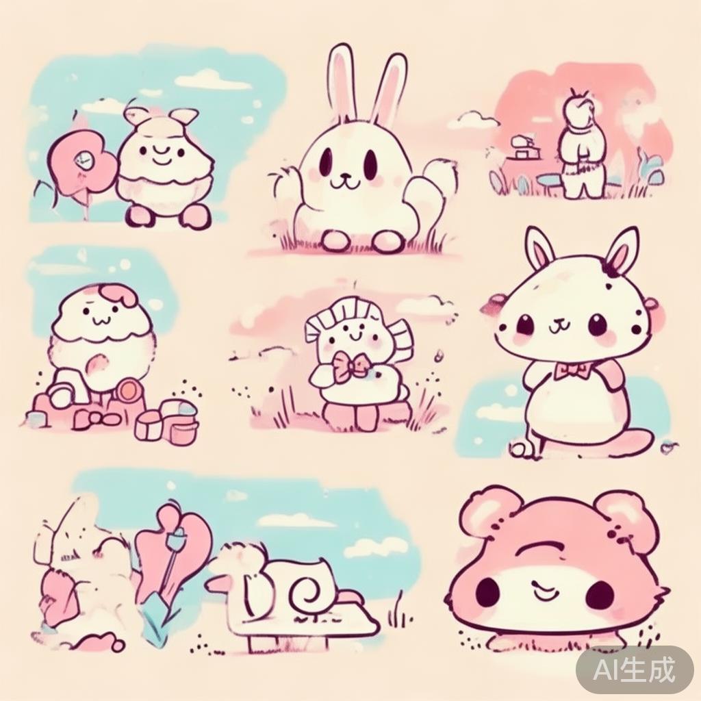 萌系简笔手绘图片合集