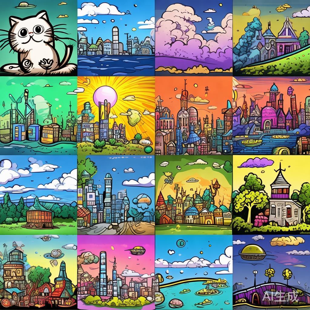 卡通素描电脑屏保图片大全