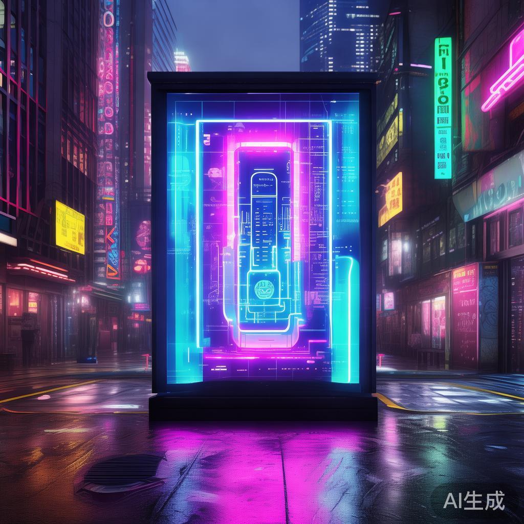 霓虹手绘产品赛博图片