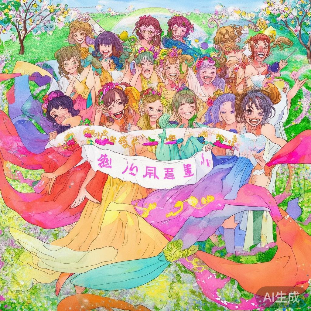 元气漫风三八妇女节祝福图片