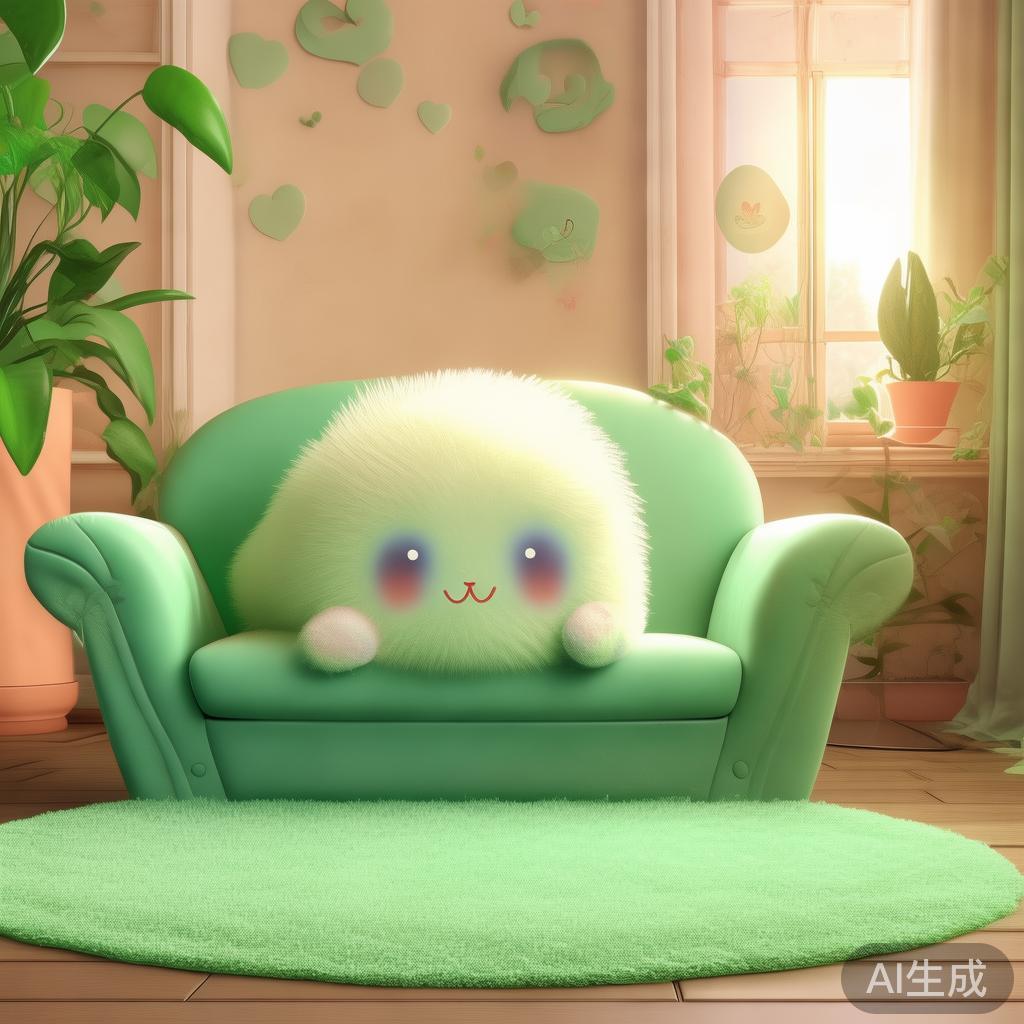 浅绿萌系温馨图片