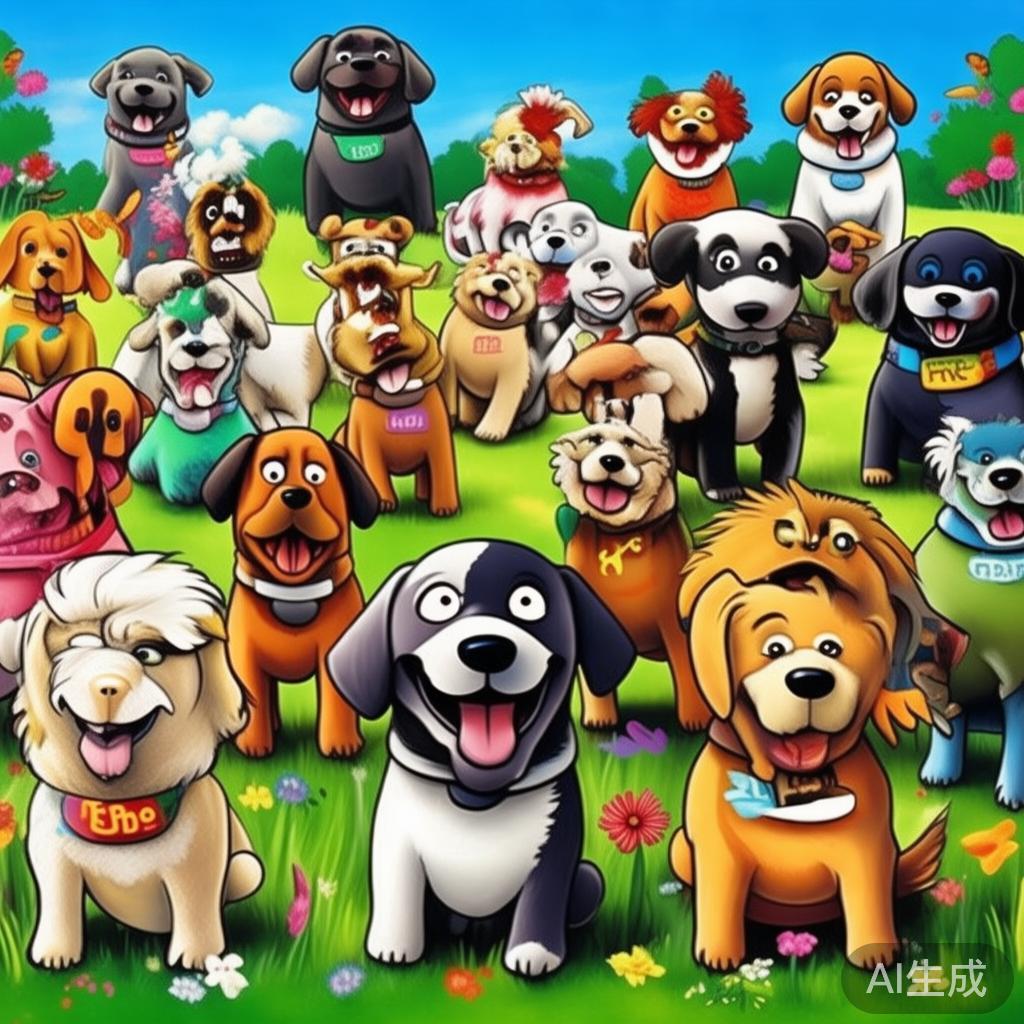 卡通名犬带名字图片大全