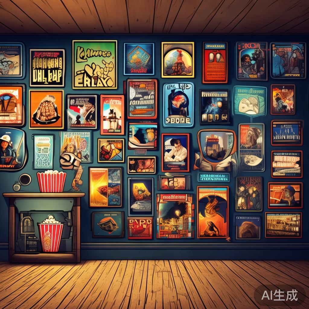 卡通素描影视墙装修2012图片