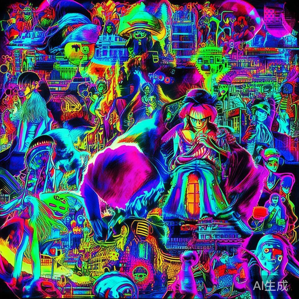 赛博海贼王霓虹图片全图集锦