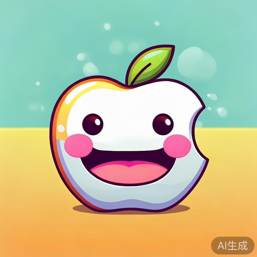 动漫风苹果Logo萌趣图片